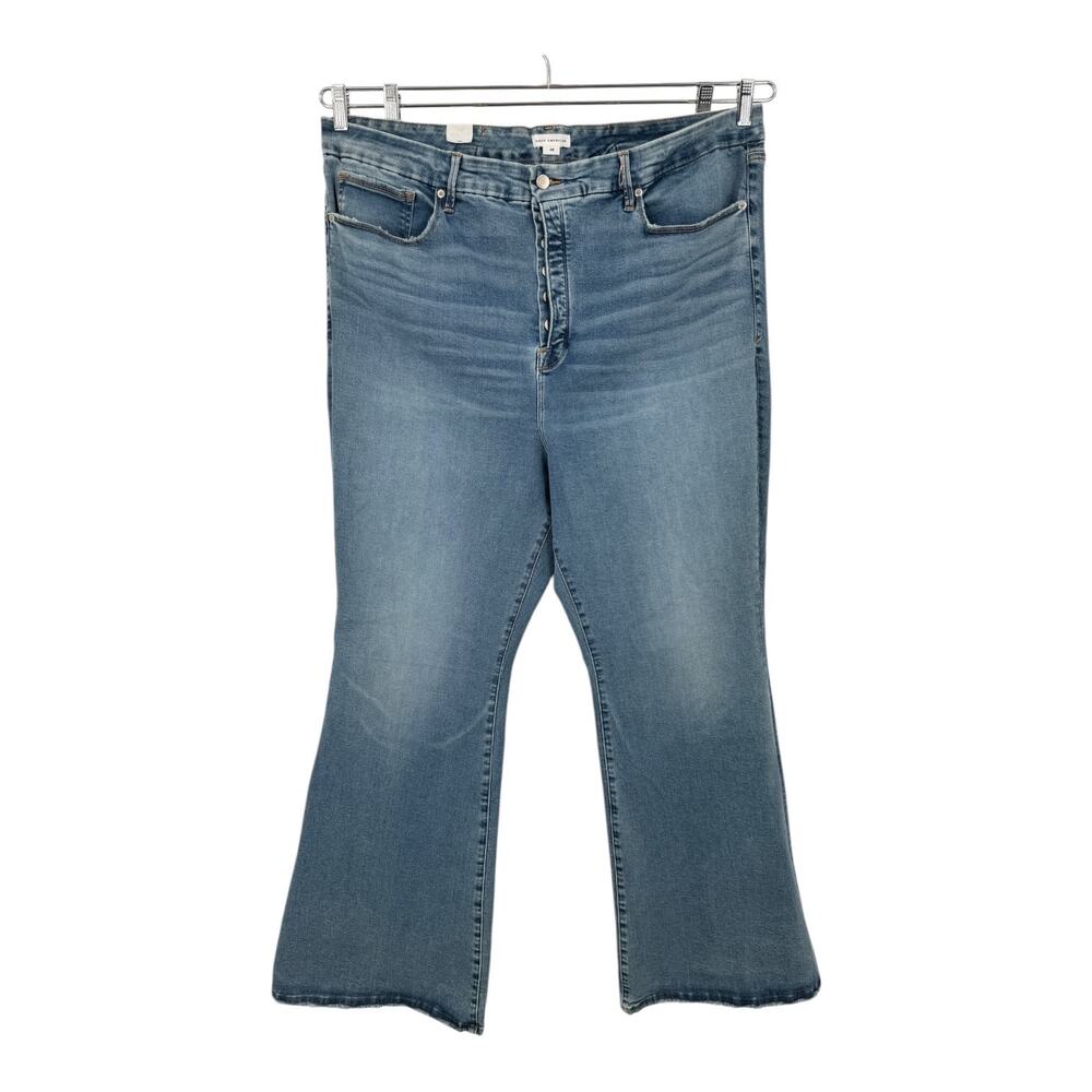 Good American GLFDBP160T Good Legs Flare denim jeans blue size 26